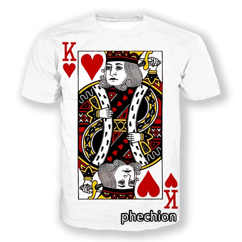 

phechion New Men/Women Poker Face 3D Printed Short Sleeve T-Shirt Fashion T Shirt Sport Hip Hop Summer Tops L75