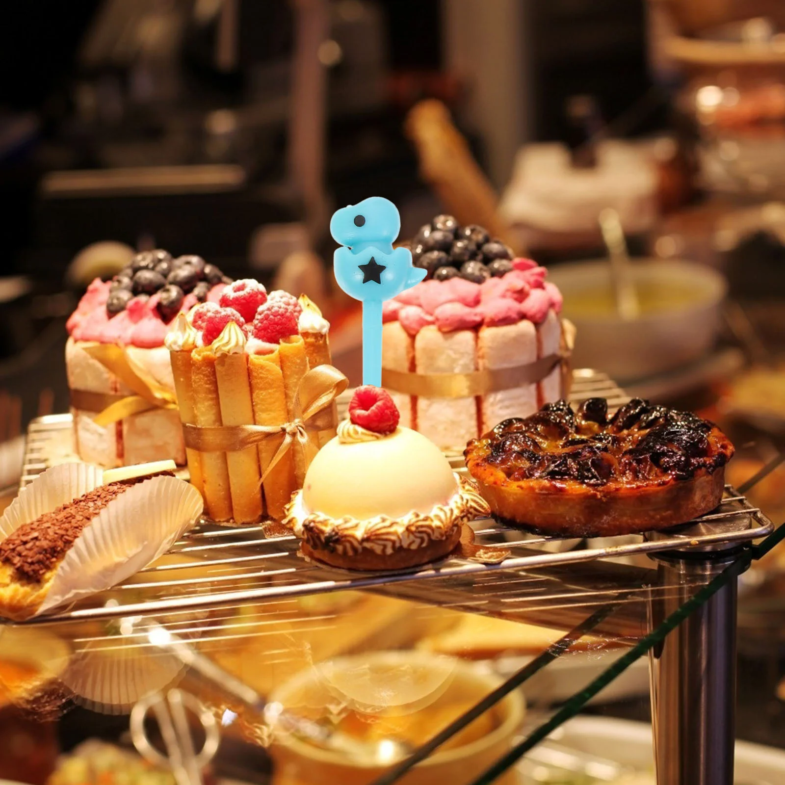 18 шт. пластиковые палочки для еды в виде динозавров