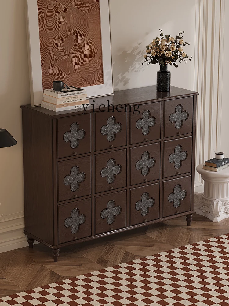 Шкаф с ящиками ZK Clover из массива дерева креативный шкаф для хранения 12 ячеек