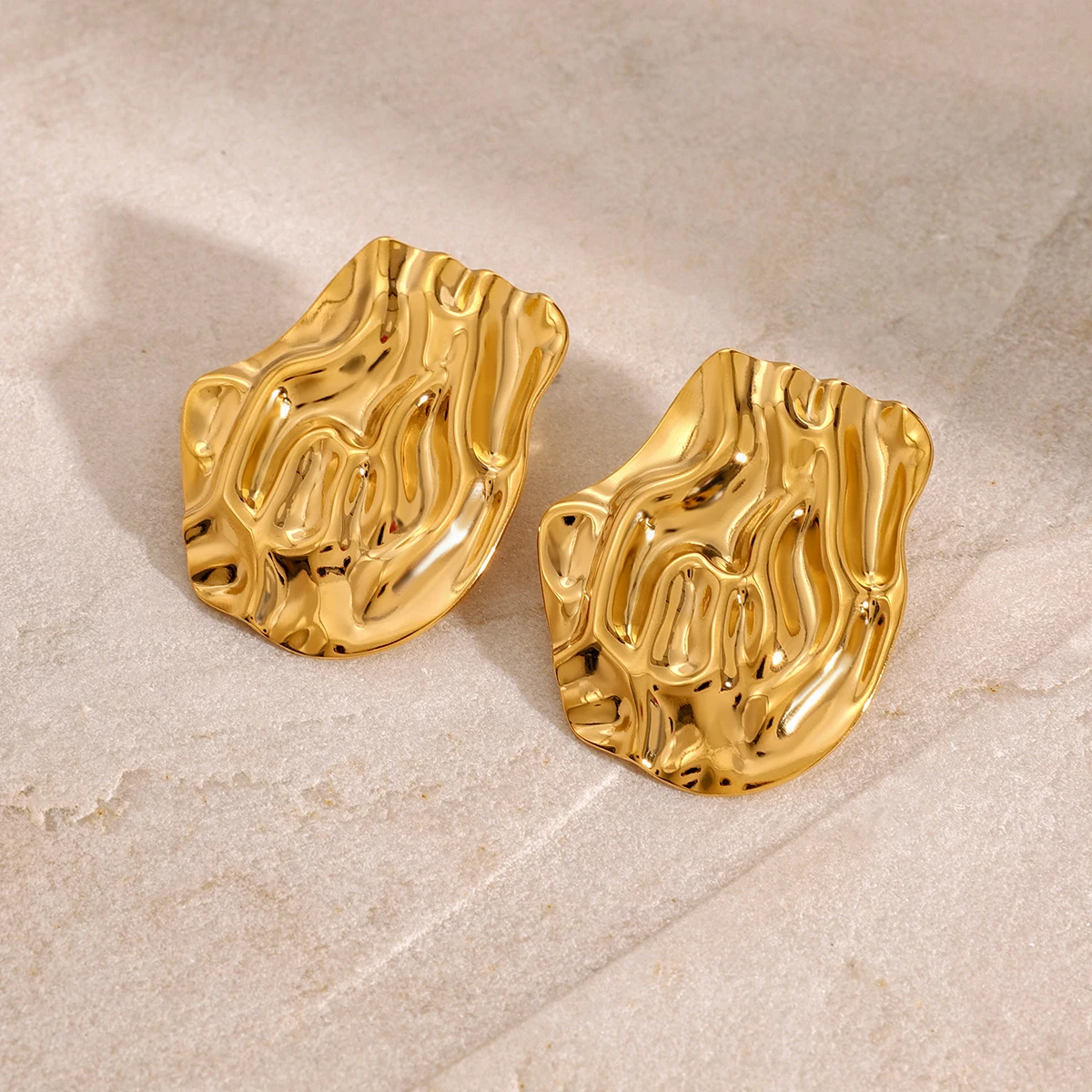 Женские Модные Серьги-гвоздики С Уникальным Текстурированным Дизайном