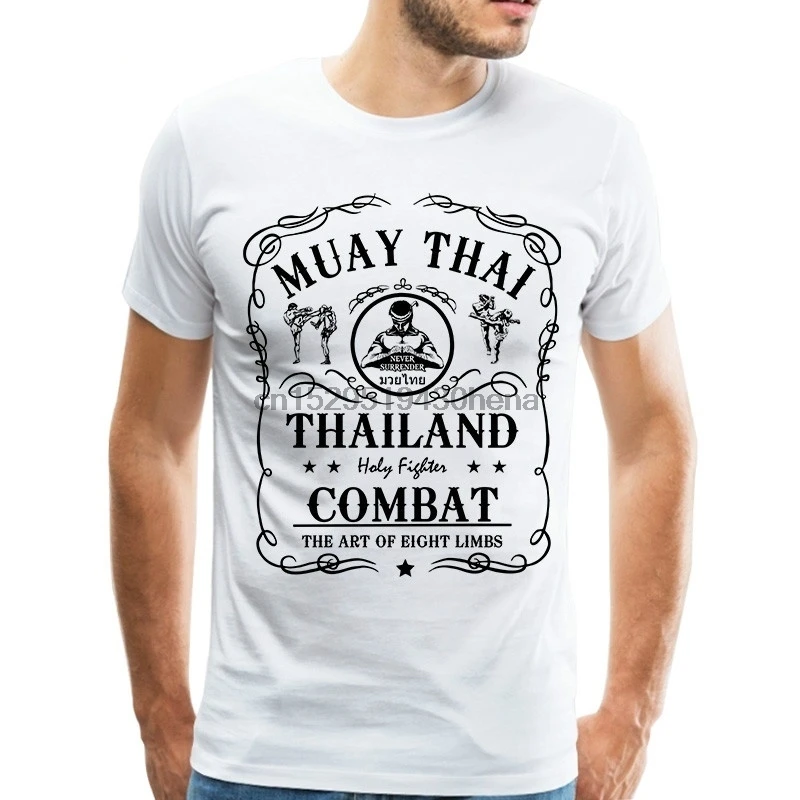 Мужская Винтажная Футболка Муай Тай тайская Боевая футболка с принтом футболки