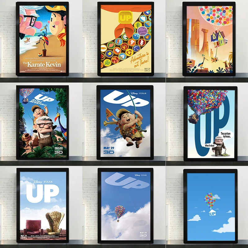 

Картина «сделай сам» Disney Pixar UP постеры и картина маслом для детской спальни Мультяшные фильмы Летающий дом вокруг стены домашний декор
