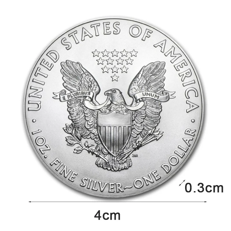Изящные серебряные коллекционные монеты 1 унция американские подарок на Новый