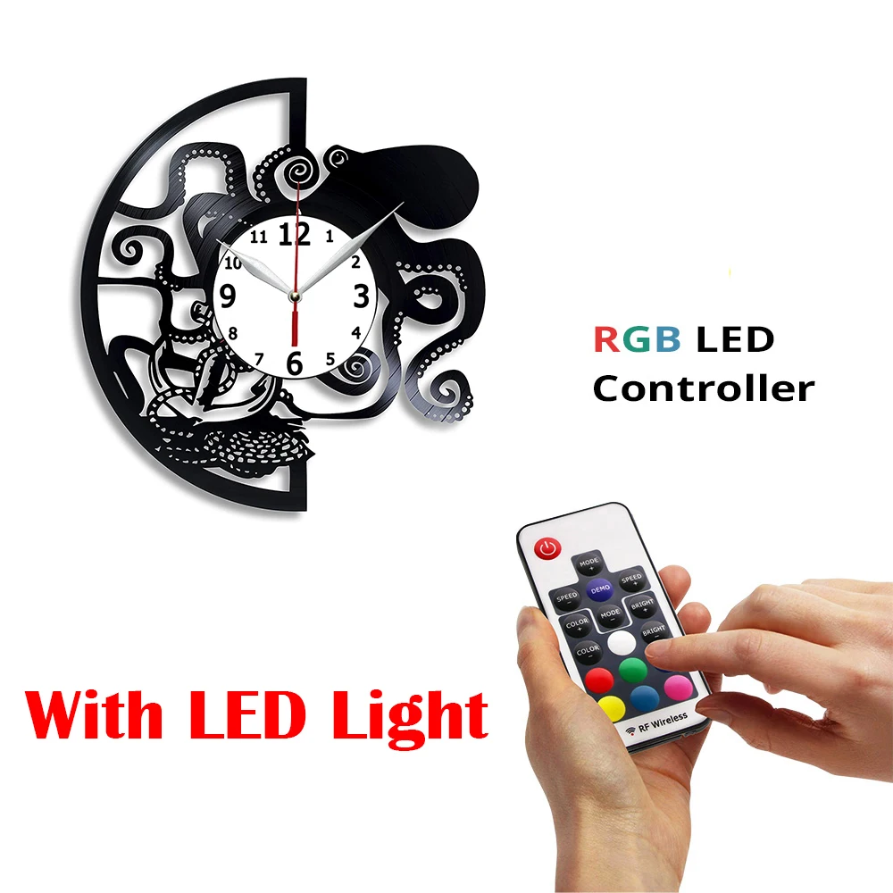 

Виниловая пластина 12 "Морские часы-осьминоги, настенные часы-осьминог