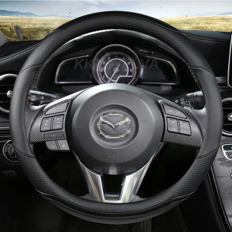 

Кожаные аксессуары из углеродного волокна для Mazda 2 3 Axela 2013-2016 Mazda 6 Atenza 2014-2017 CX5 2018, автомобильные аксессуары