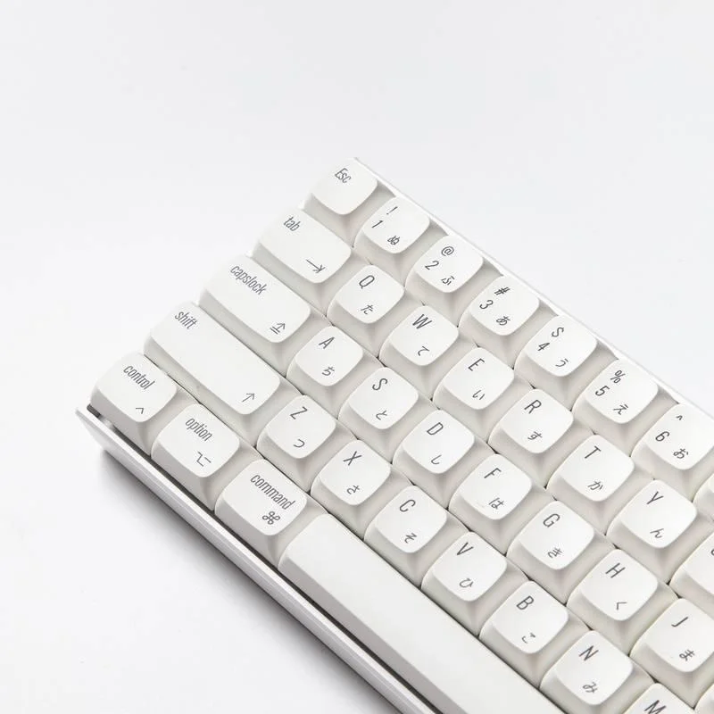 MAC Keycap XDA Profile PBT 124 Minimalist White Key Cap ISO Japanese Root Novelty for for Cherry Mx Switch Mechanical Keyboard