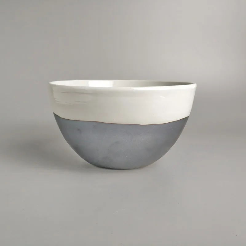 

Tableware Nordic style retro black and white household noodle bowl salad bowl high-value bowl