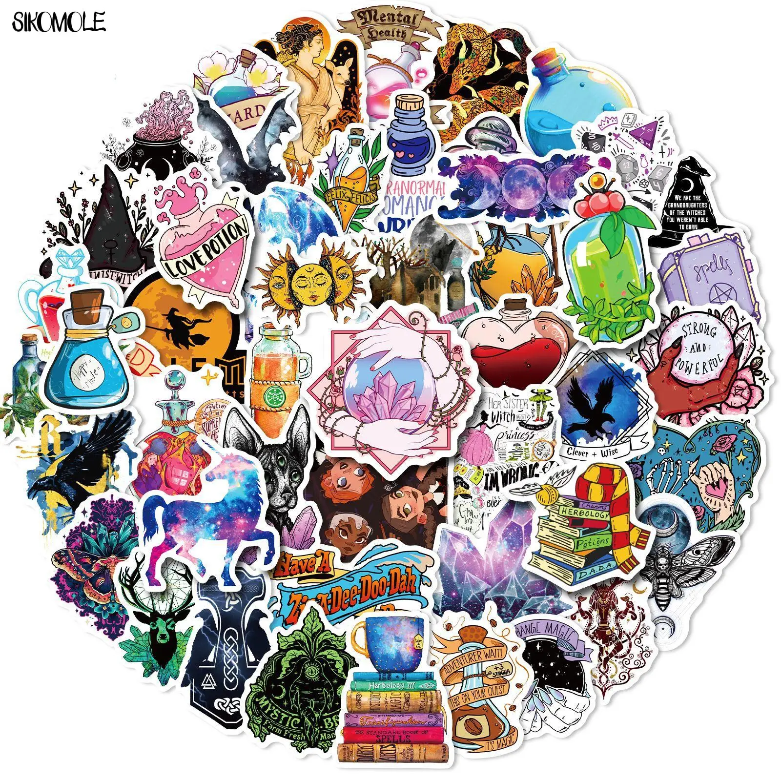 

10/30/50PCS Mixed Cartoon Medieval Magic Art Stickers DIY Toys Car Guitar Luggage Suitcase Graffiti Children Decals Sticker F5