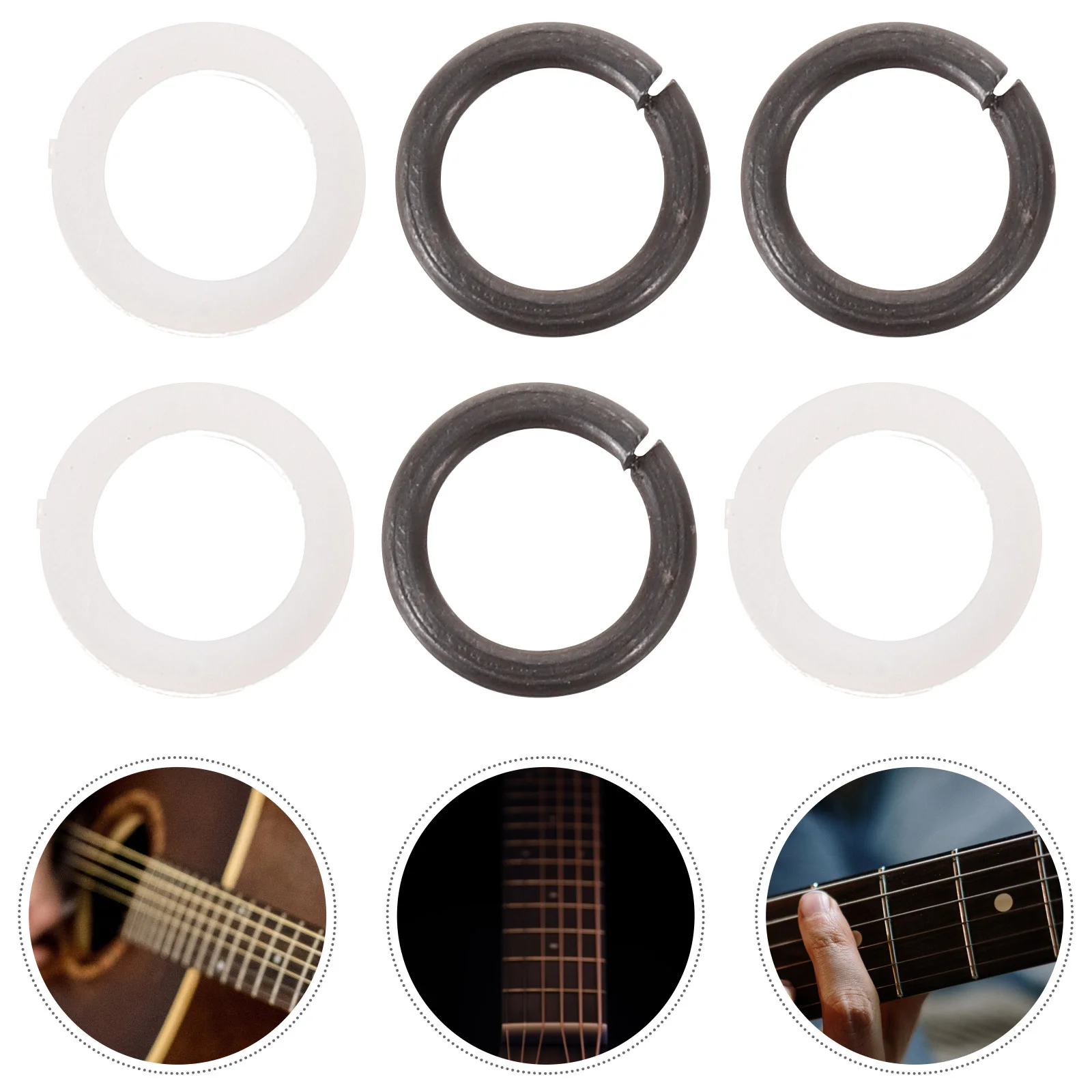 

10 Pairs Handle Electric Guitar Accessories Spacer Tuner Metal Portable Tuning Peg Gasket