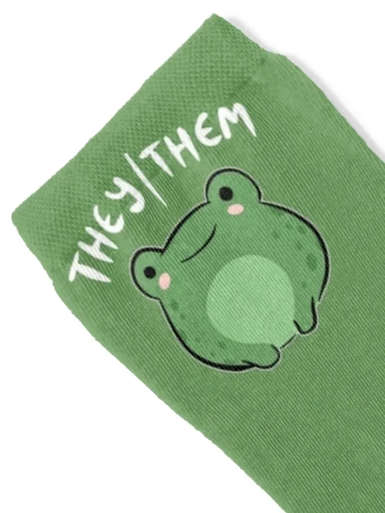 They/Them Pronoun Frog: Небинарный подарок в стиле каваи празднующая эстетика стран