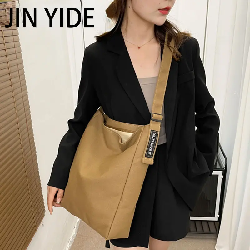 

JIN YIDE Canvas Fashion Tote Bags For Women Casual Women Cloth Packet Leisure Shoulder Bag Young Girl Ladys Cloth Bag Trendy