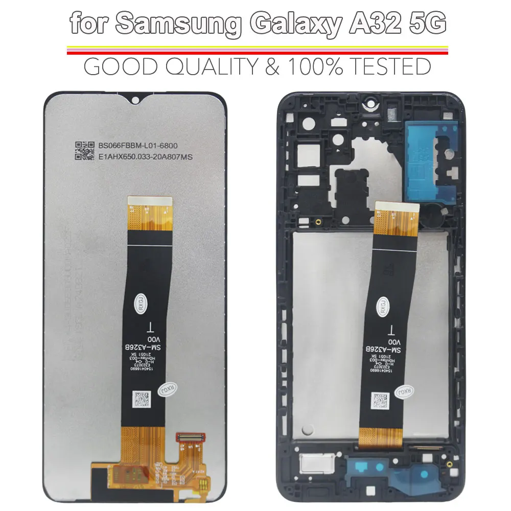 Фото Проверенный ЖК-дисплей для Samsung Galaxy A32 5G, сенсорный экран, дигитайзер, замена для Samsung A32 5G SM-A326B A326F A326U №2