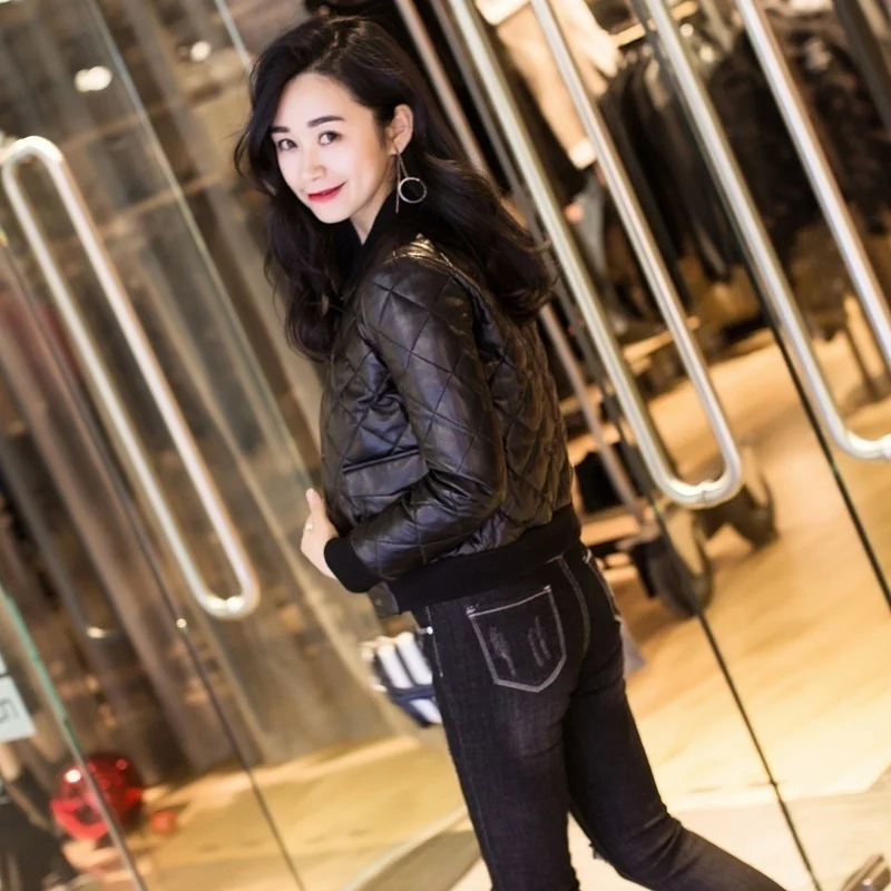 

Leather jacket,Fashion High Quality Real Sheepskin Leather Jacket Women 90% White Duck Down Leather Down Jacket Female Winte2023