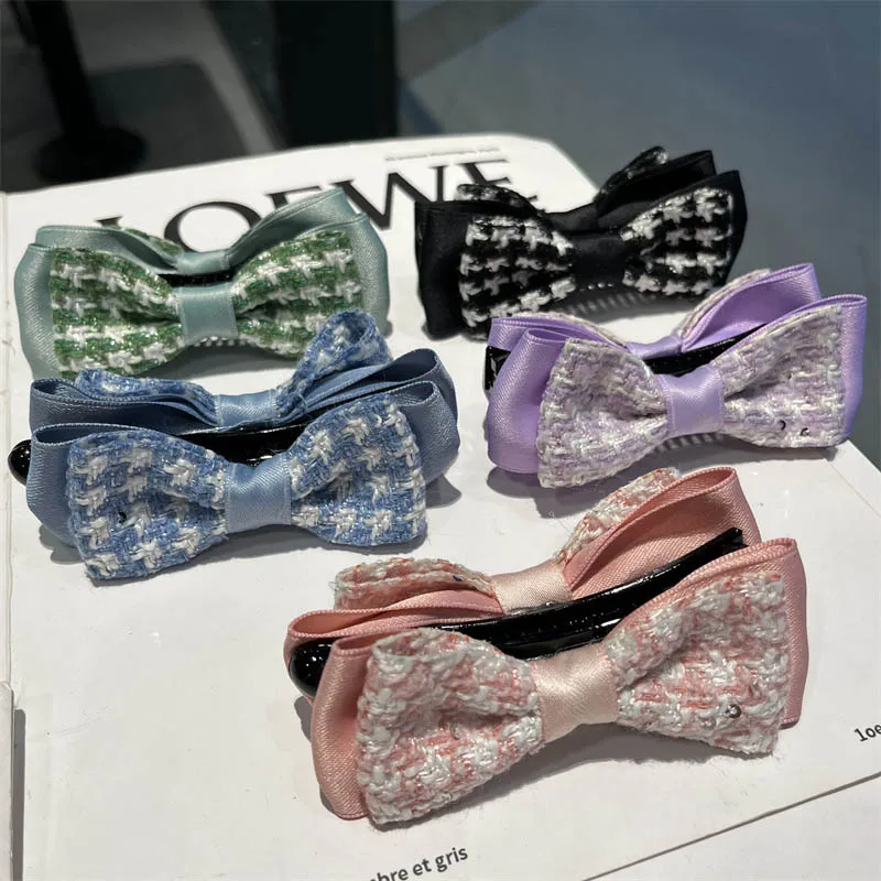 

Bowknot Hair Clip Back Head Spring Clip Hair Clip Literature Retro Fashion Commuter Hair Jeweler