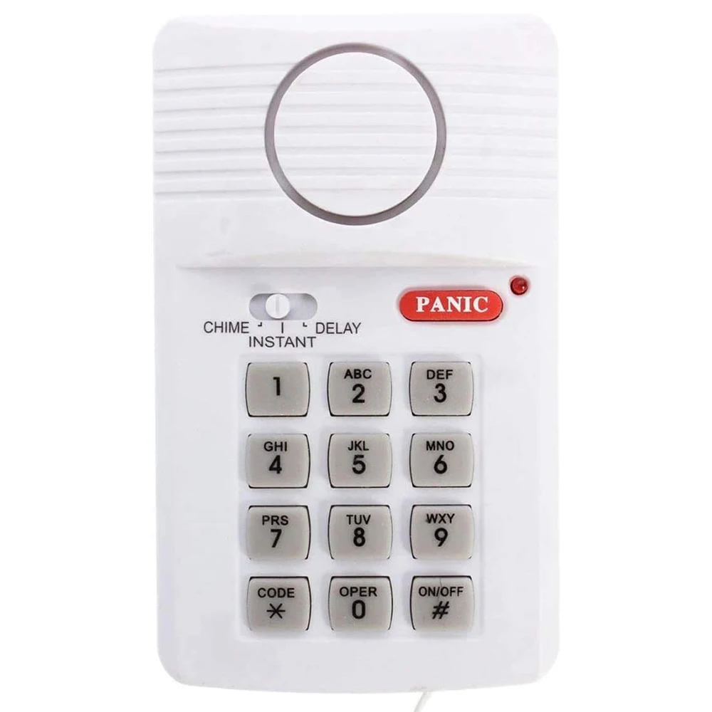 

Loud Wireless Door Alarm Security Pin Panic Keypad Office Garage Shed