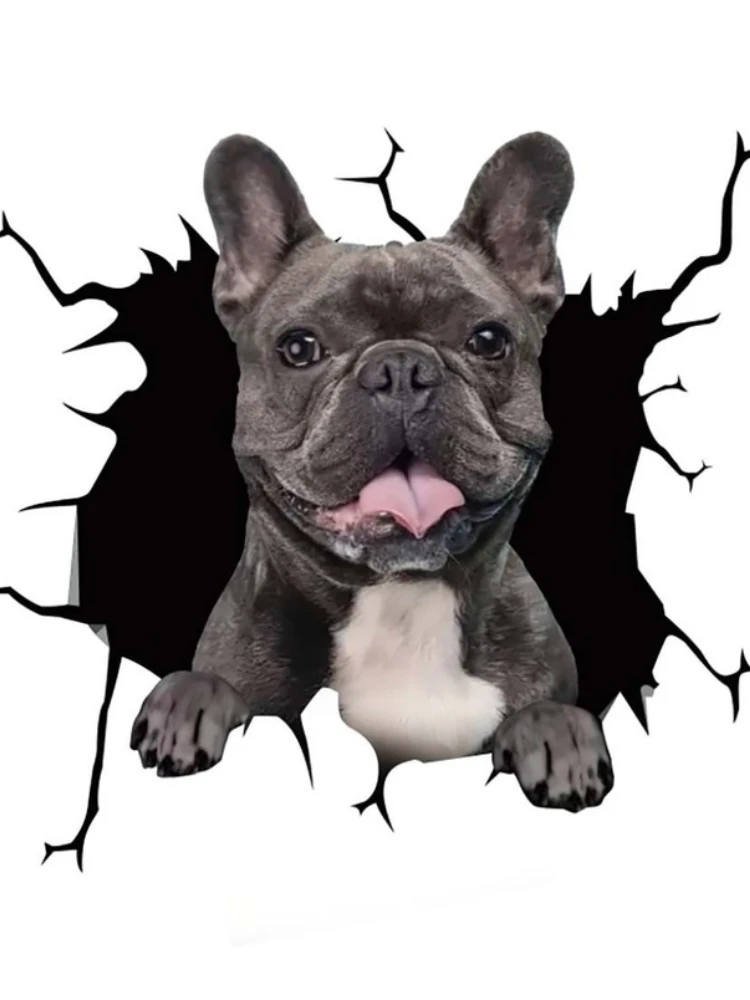 Автомобильные наклейки на заднее стекло сломанное окно щенка