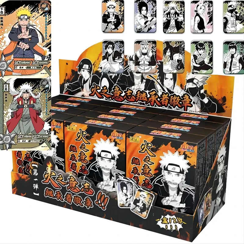 

Naruto Kayou Box Naruto Fire Will Successor Badge BR Card Naruto Hinata Tsunade Sasuke Collection Card Boy Toy Gift