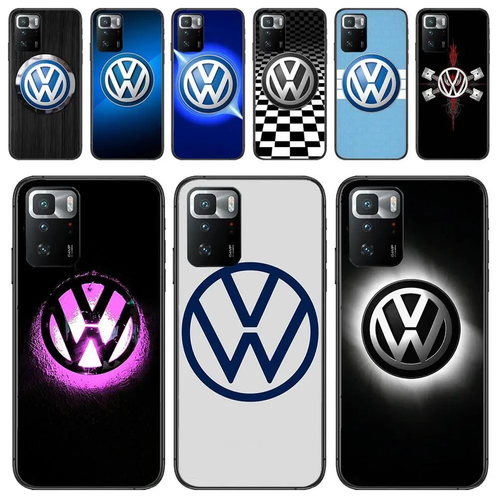 Volkswagen Car Logo Luxury Design New Phone Case for Redmi 9 9A 7A 10 8A 10A 8 Note 11 10S 7 11S Plus POCO X3 Pro Fashion Covers