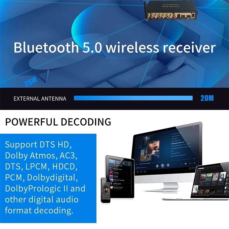 Фото HD 5.1 Аудиоконвертер-декодер DAC DTS AC3 FLAC PCUSB APE 4K*2K HDMI-совместимый экстрактор-конвертер-сплиттер Digital SPDIF ARC №2