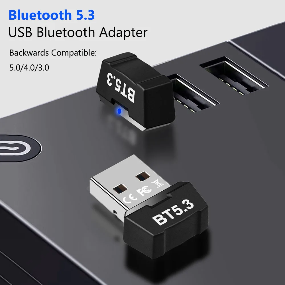 

USB Bluetooth 5,3 адаптер для ПК, динамик, беспроводная мышь, клавиатура, музыкальный аудио приемник, передатчик, Bluetooth ключ