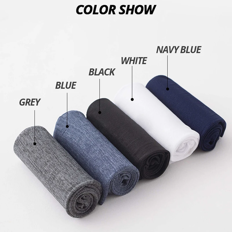20PICS=10Pairs Men Bamboo Fiber Socks Summer Spring Sports Socks Sweat Absorption Deodorant Ultra-Thin Breathable Silk Long Sock