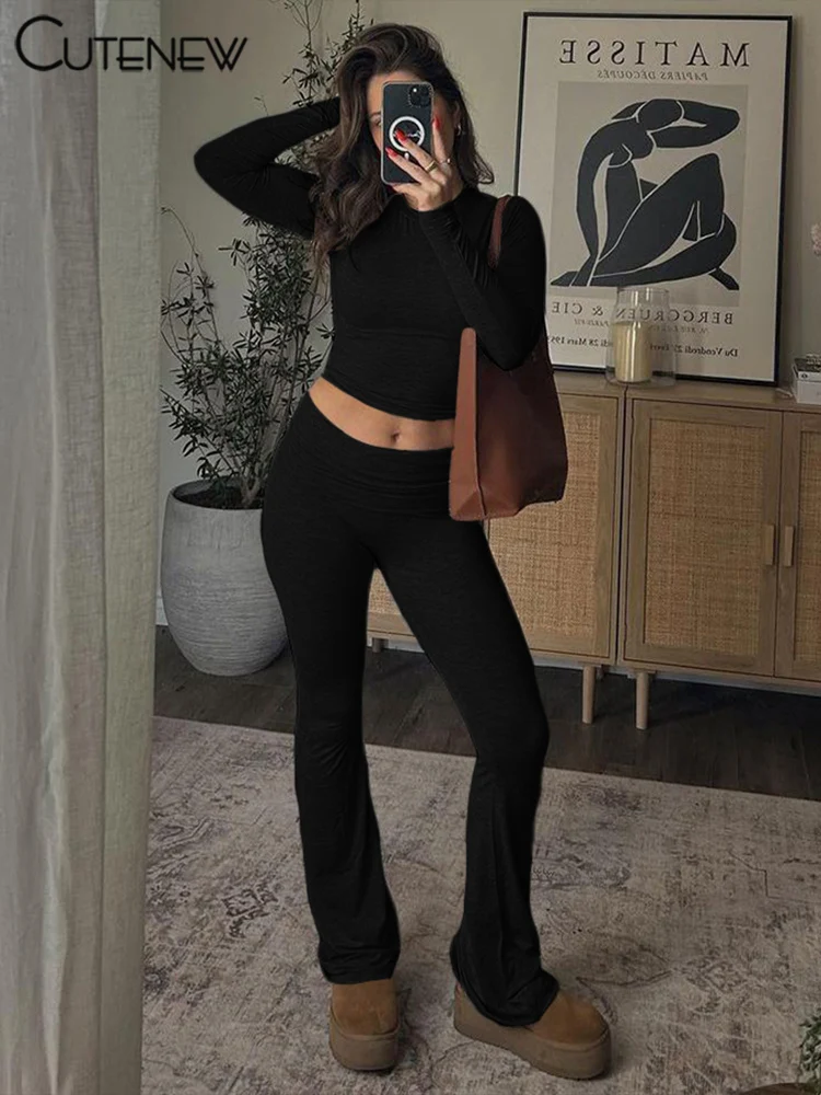 Cutenew одинаковые спортивные женские комплекты из 2 предметов осенние новые