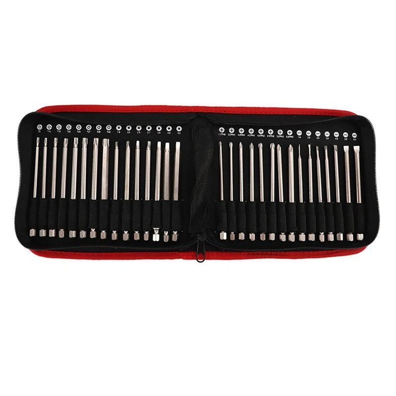 30 Pcs S2 Long Security Screwdriver Bit Set, Security Bit Set Extra Long Magnetic Screwdriver Bits Kit 100mm Length