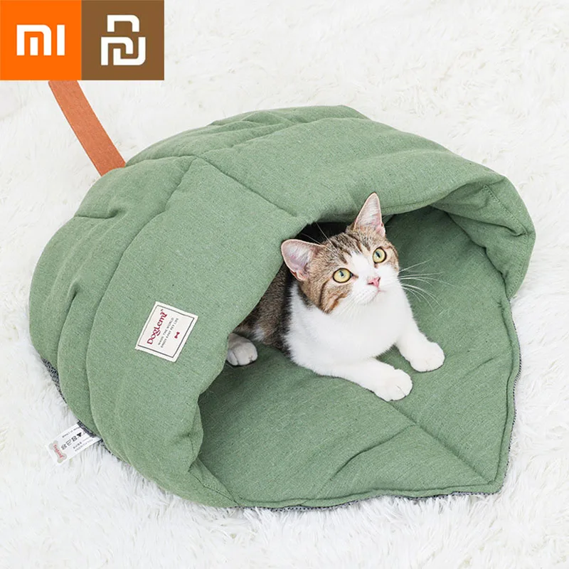 

XiaoMi Pet Bed Thicken Keep Warm Leaf Creativity Flax Four Seasons Scratch Resistant Bite Resistant Soft Breathable Sleeping Bag