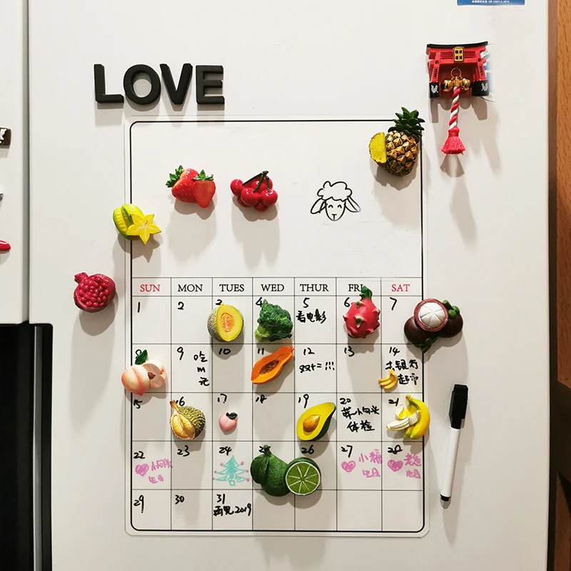

3D Resin Bionic Food Refrigerator Magnetic Stickers Cute Kitchen Realistic Fruit Stereoscopic Decorative Wall Fridge Souvenir