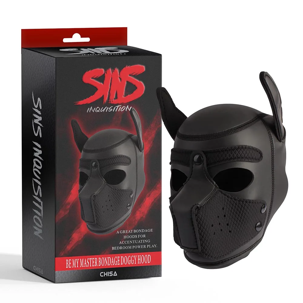 

CHISA Be My Master Bondage Puppy Hood Breathable,Stretchy,Removable Muzzle, For heightened sensory fun.