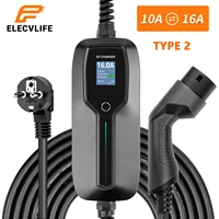 ev portable charger electric vehicle charger ev charging box type 2 cable switchable 1016a electric car charger iec 62196 evse