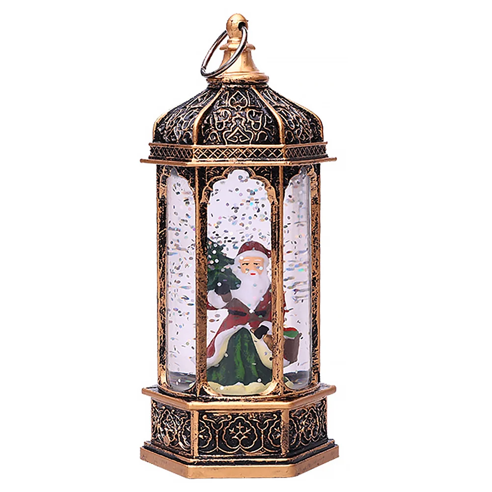 

Lantern Christmas Lights Lanterns Globe Snow Glitter Lighted Holiday Light Vintage Led Hanging Cardinal Santasnowman Night