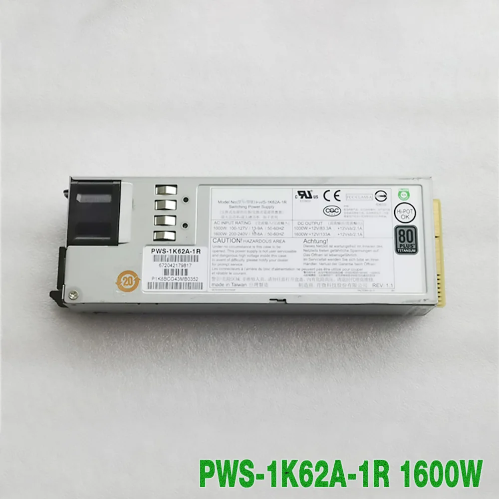 

PWS-1K62A-1R 1600W For Supermicro Server Redundant PC Power Supply 80 Titanium High Quality Fully Tested Fast Ship