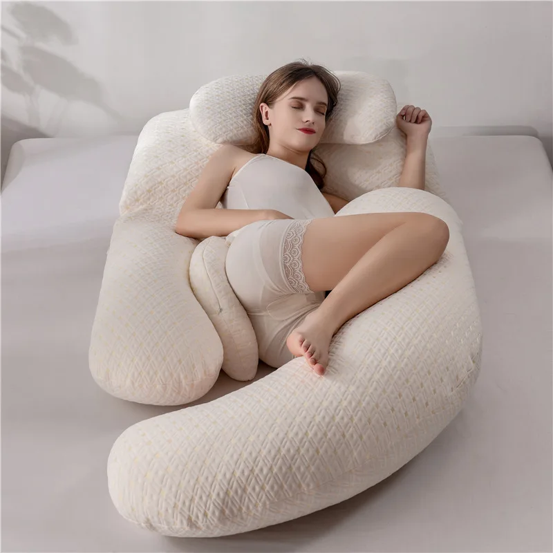 Side Sleeping Pregnant Woman Pillow Pregnant Woman Waist Lumbar Support Backrest Cushion Breathable Maternity Nursing Pillows