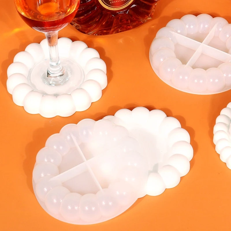 

Силиконовая подставка с защитой от пролива, форма, искусственные пузырьки, милый домашний декор, ручная работа