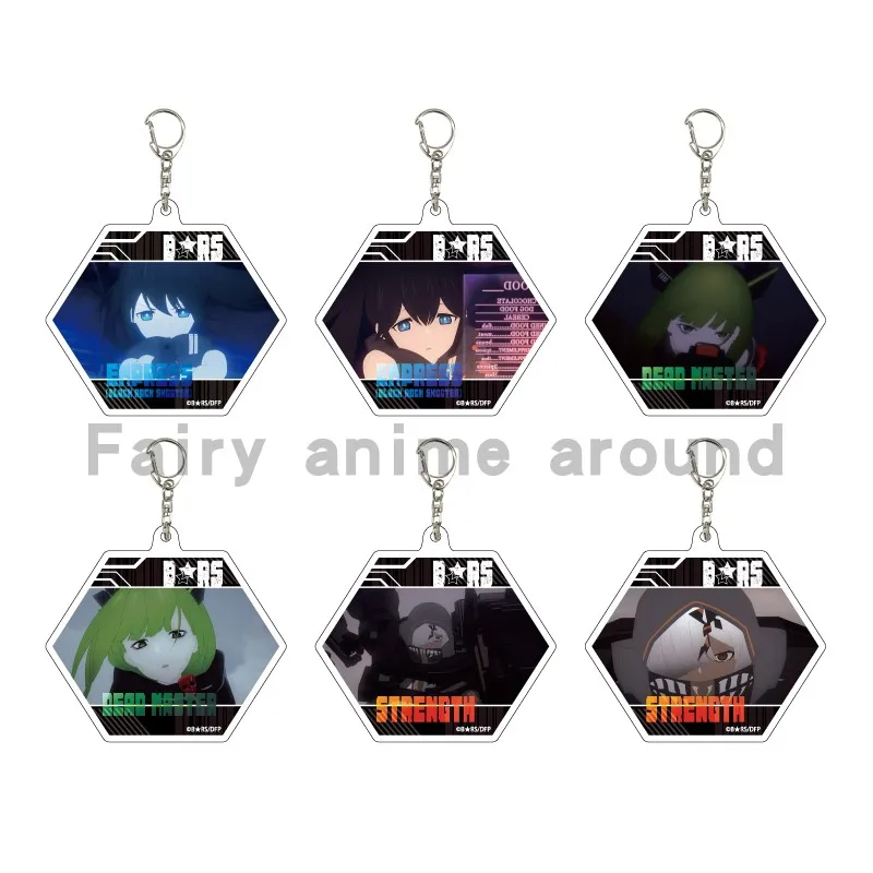 

Anime Black Rock Shooter Keychain Doll Elishka Acrylic Keyring Pendant for Gift