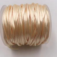2mm cream rattail satin cord thread chinese knot macrame bracelet braided string diy tassels beading thread 10 225meters