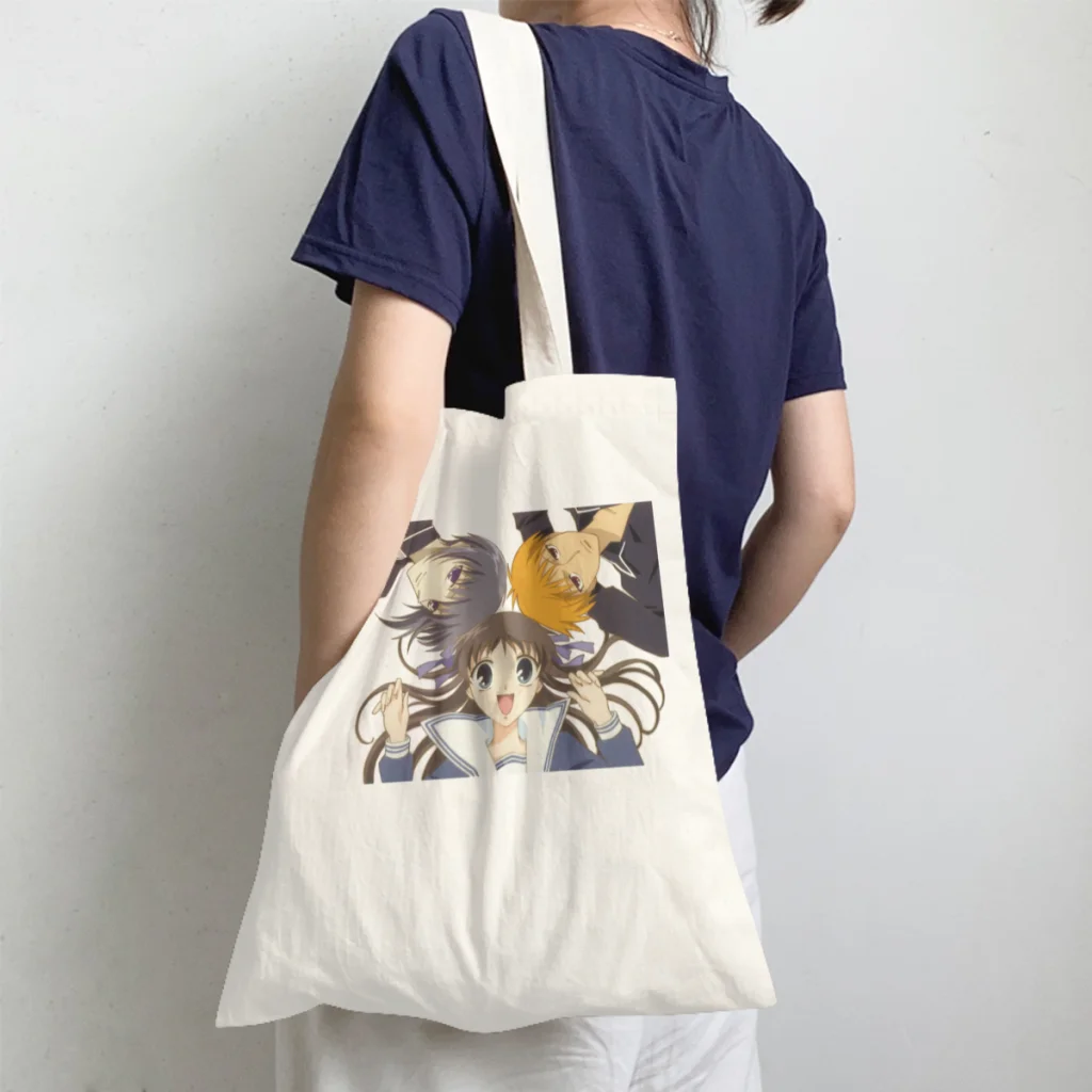 

OG GangHandbag Fruit Basket Tohru Manga Series Shoulder Canvas Bag Unisex Storage Pocket Shopper HandBag Vintage Pouch Tote Bag