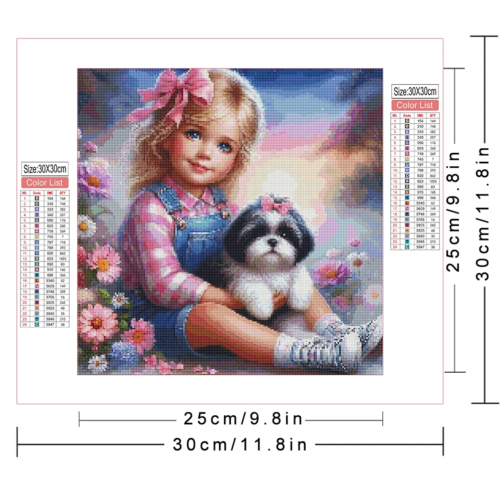AZQSD Алмазная вышивка 5d девушка собака искусственное рукоделие домашний декор