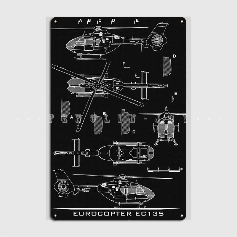 

Eurocopter Ec 135 металлический знак для клувечерние, забавный фотографический плакат