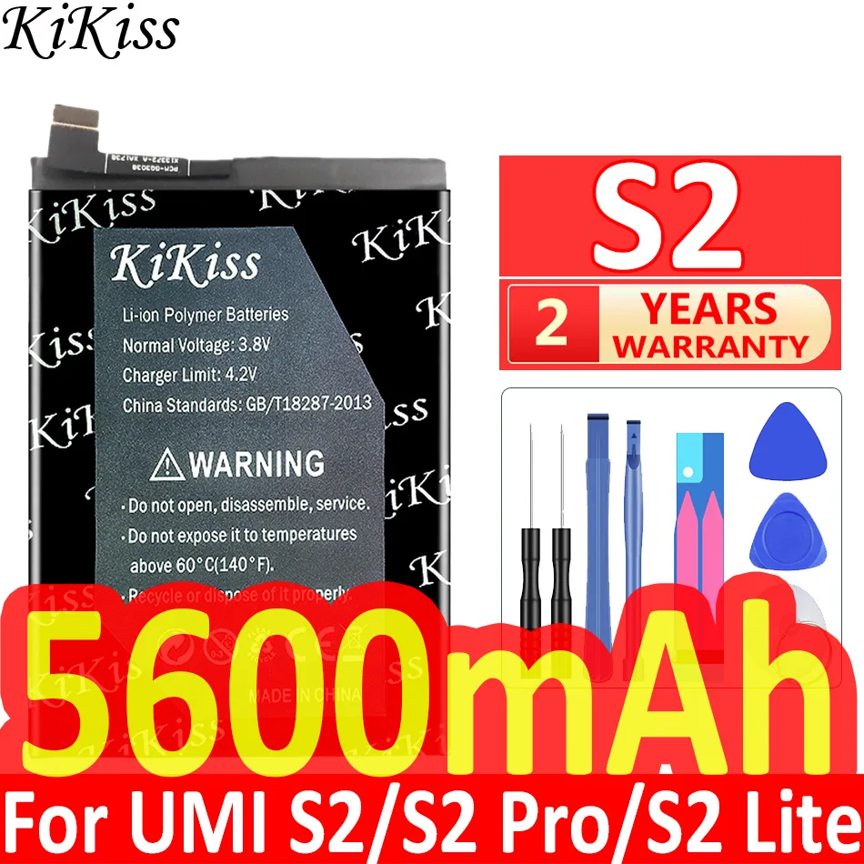 

5600mAh Battery Replacement for UMI UMIDIGI S2/S2 Pro S2Pro /S2 Lite S2Lite Smart Phone Batteries + Tools