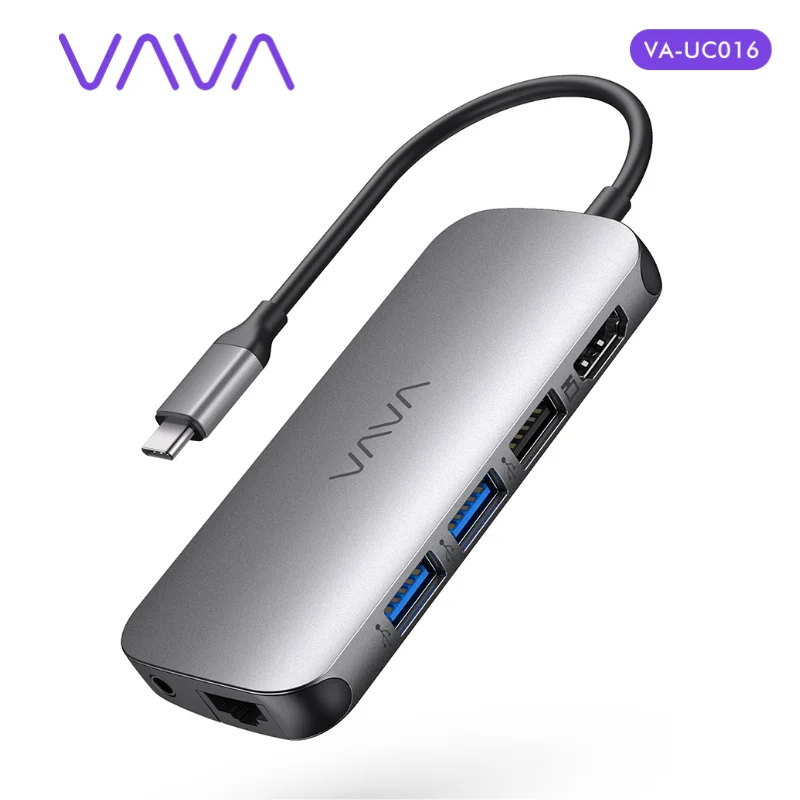 

VAVA 9 In 1 HUB UC-16 USB 3.0 HDMI Adapter 4K USB-C To HDMI Card Reader 1000Mbps Ethernet Port for MacBook Dock Station Splitter