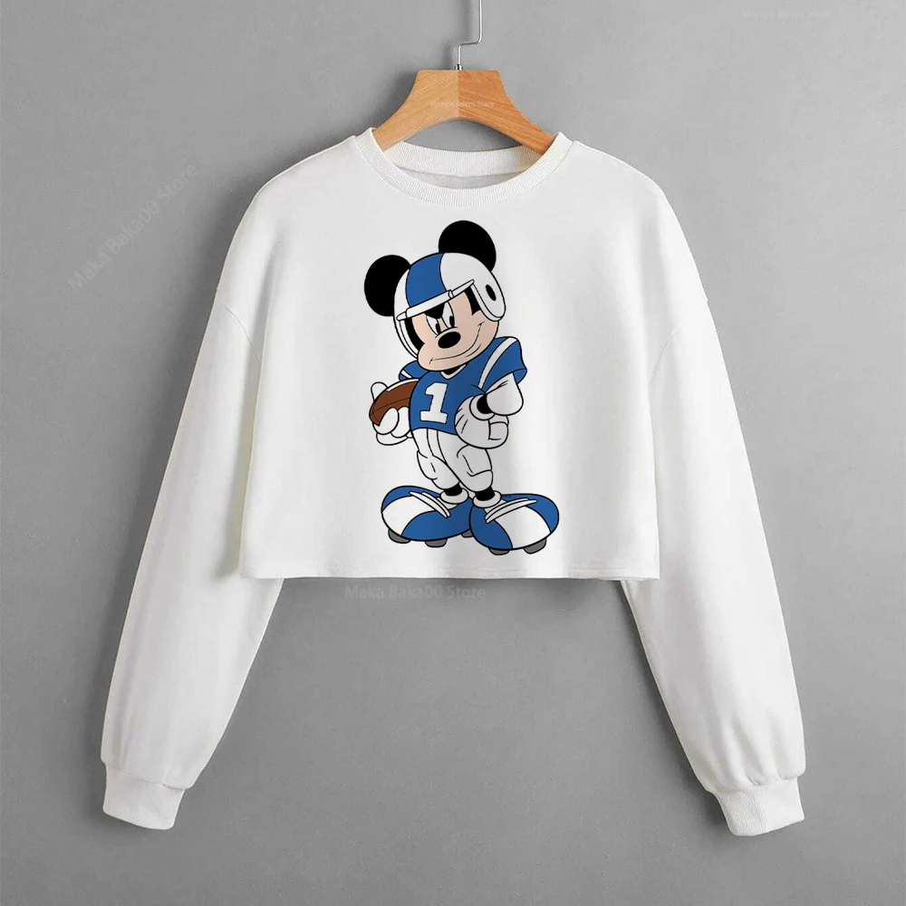 Купи Disney Mickey Mouse Autumn and Winter Short Sleeve Round Neck Sweater Sweater Top Cute Casual Women Long Sleeve Loose Girls за 144 рублей в магазине AliExpress
