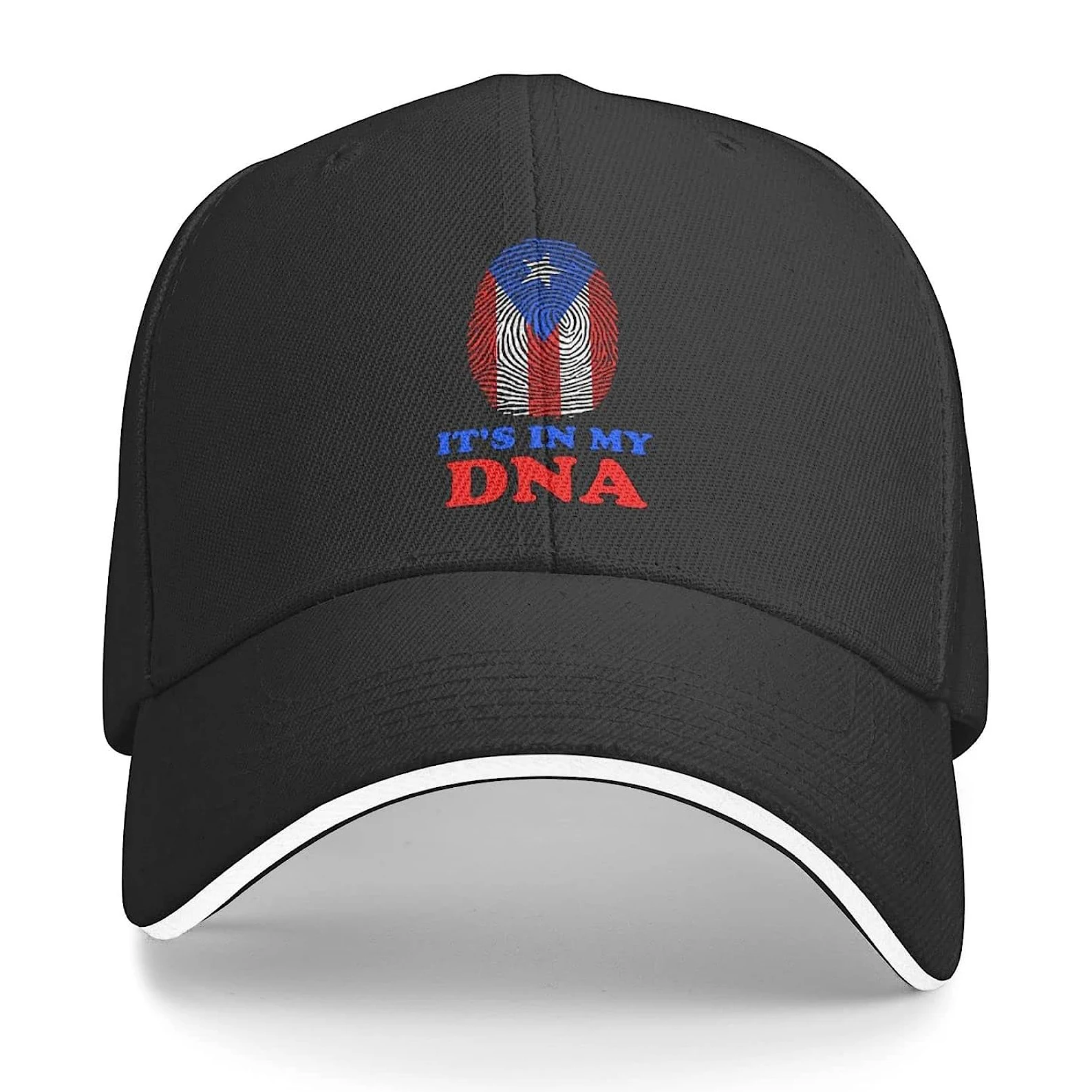 

TOOL Band Puerto Rico Flag It's In My DNA Unisex Baseball Cap Fits Men Women Adjustable Dad Hat Sandwich Bill Cap