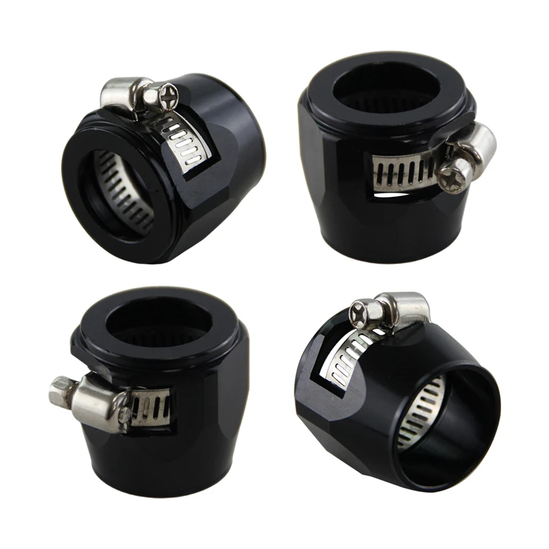 

4pcs 12AN AN12 25.5mm ID Fuel Hose Line End Cover Clamp Finisher Fitting