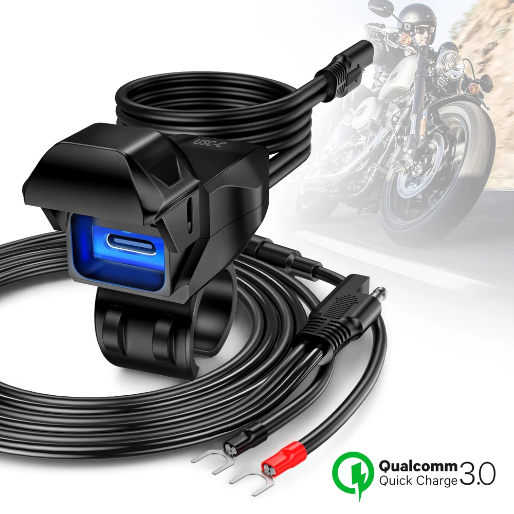 Водонепроницаемое зарядное устройство с двумя USB-портами 12 В