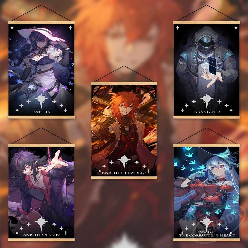 

Home Decor Arknights Canvas Wall Art Wooden Midnight Hanging Painting Anime Pictures Printing Specter Modular Poster Living Room