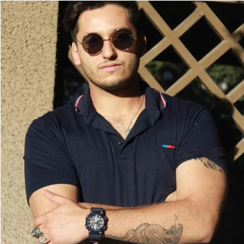 

Round Frame Sunglasses For Women Men Ocean Lens Coated Sun Glasses Vintage Luxury Eyeglasses Brand Designer Spectale Eyewear