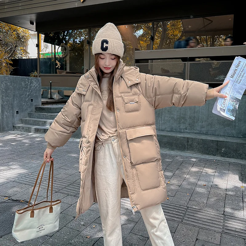 Parkas Women Winter down Cotton Jacket Mid-Length Thick Warm Quilted Jacket Coat Winter Coat Women