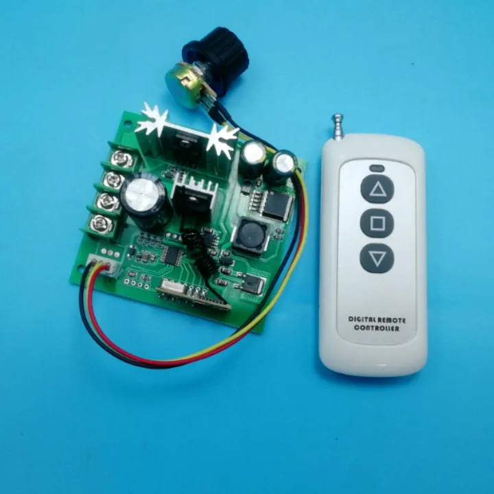 

Wireless Remote Control DC Motor Governor 12V24V PWM Stepless Speed Regulation Switch 10A Controller